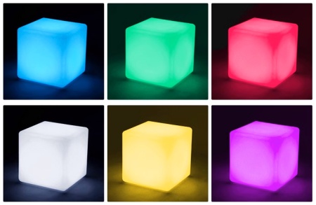 Светильник Куб 80 питание от сети 220В, RGB