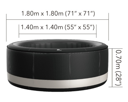MSpa P-CA049 СПА-бассейн 180х70см "Camaro" 700л, круглый, аэромассаж MSpa P-CA049 СПА-бассейн 180х70см "Camaro" 700л, круглый, аэромассаж