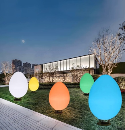 Светильник Яйцо 65х110 питание от 220, RGB