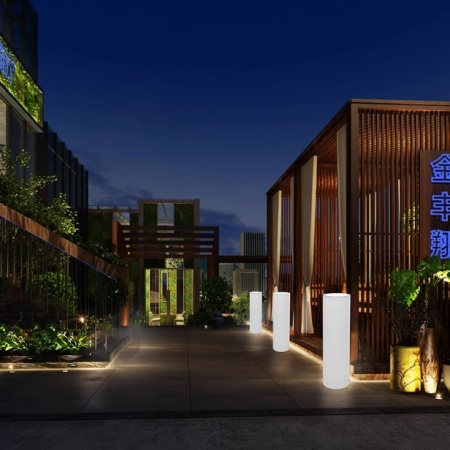 Светильник Цилиндр 30х75 питание от 220, RGB